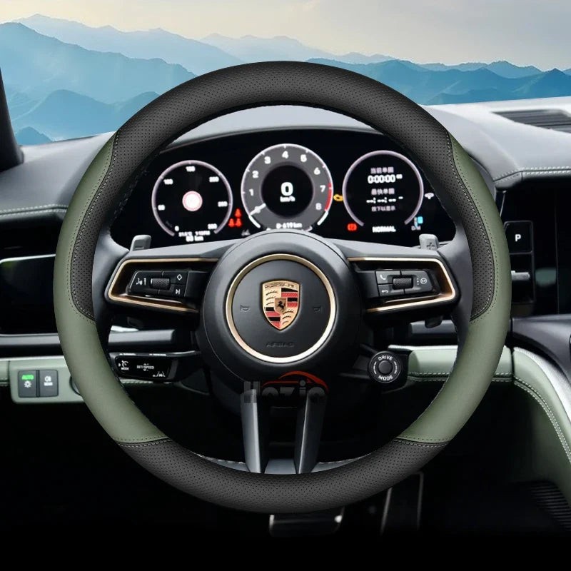 Porsche Leather Steering Wheel Cover