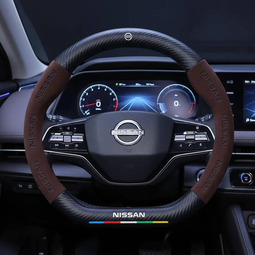 Nissan Carbon Fiber Suede Steering Wheel Cover