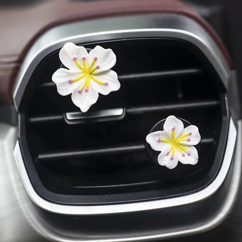 2PCS Flower Car Air Vent Perfume Clips - AC Outlet Decorative
