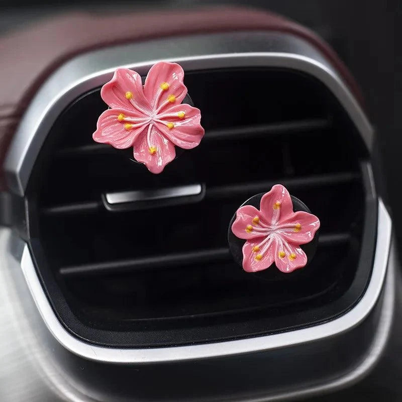 2PCS Flower Car Air Vent Perfume Clips - AC Outlet Decorative