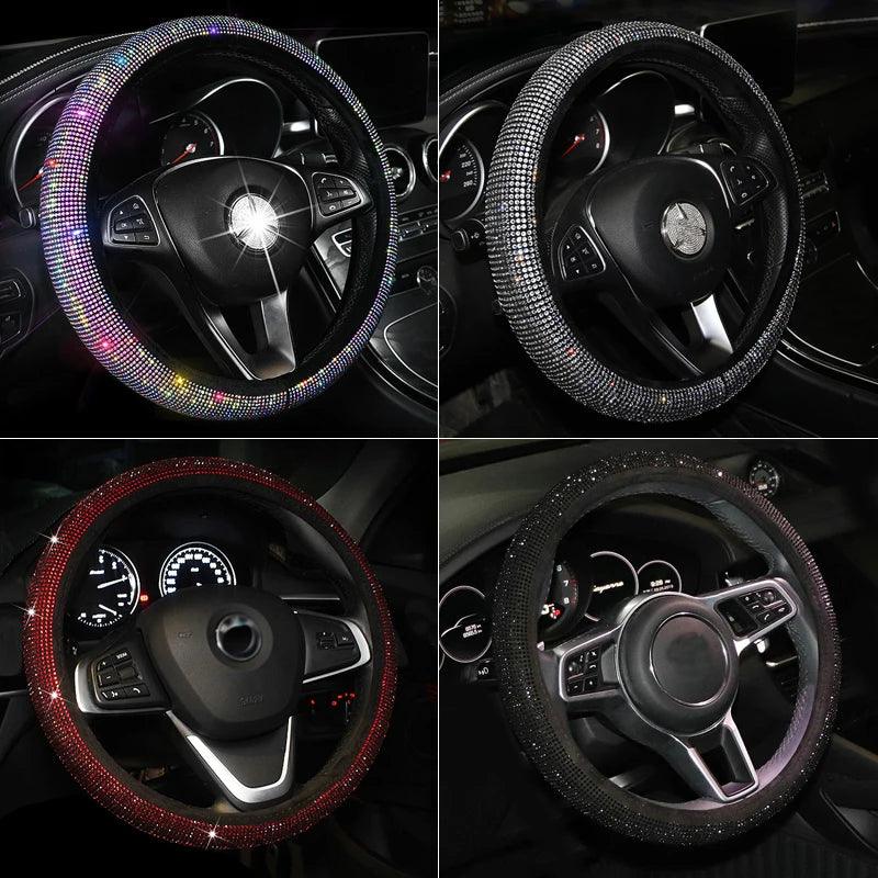 Rhinestone Diamond Bling Steering Wheel Cover