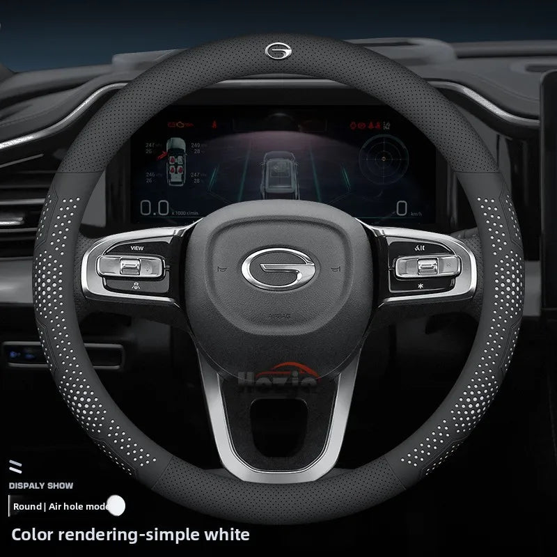 Leather Steering Wheel Cover for GAC EMZOOM GS3 GN8 GS8 GA8