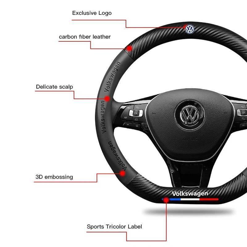 Volkswagen Carbon Fiber Steering Wheel Cover