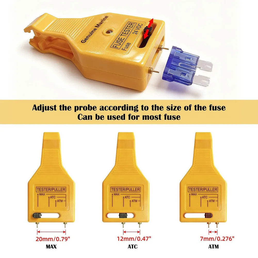 Car Multi-Functional Fuse Checker & Puller – 2-in-1 Fuse Tester Removal Tool