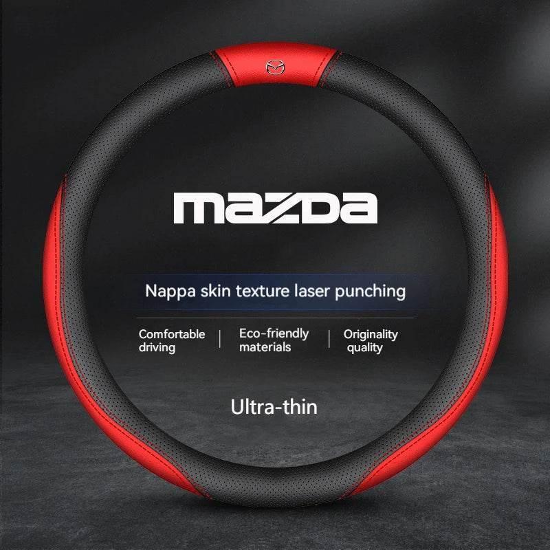 Mazda Suede Leather Car Steering Wheel Cover