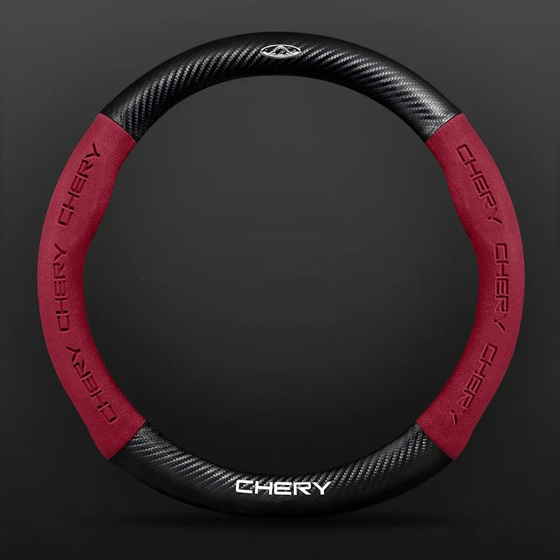 Chery Tiggo Buckskin Carbon Fiber Steering Wheel Cover