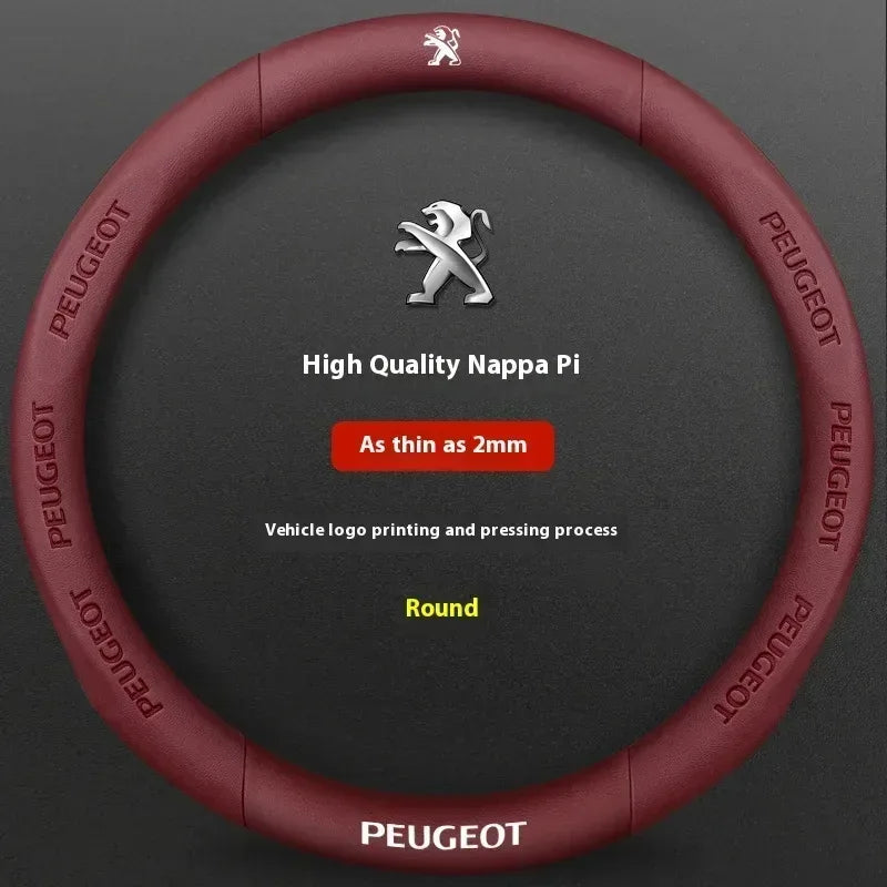 Peugeot Carbon Fiber Leather Steering Wheel Cover