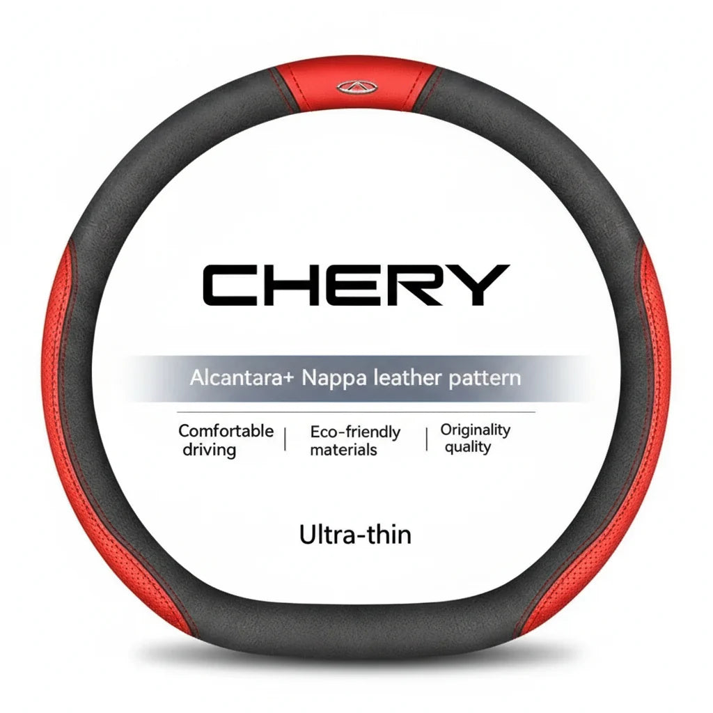 Chery Suede Leather Steering Wheel Cover
