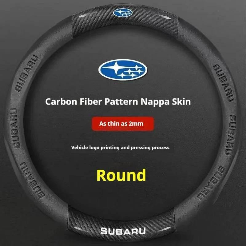 Subaru Carbon Fiber Leather Steering Wheel Cover