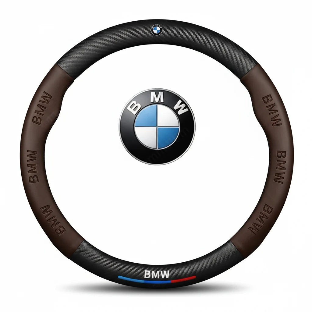 BMW 3D Carbon Fiber Leather Steering Wheel Cover