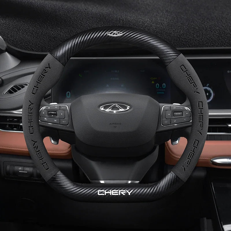 Chery Tiggo Buckskin Carbon Fiber Steering Wheel Cover