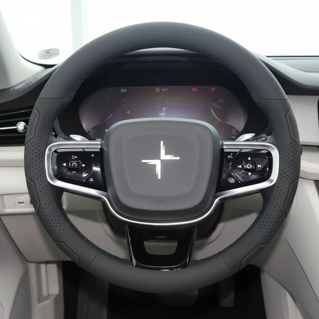 Polestar Carbon Fiber Suede Steering Wheel Cover