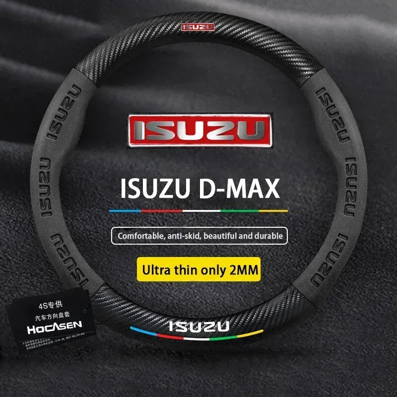 Isuzu Suede Carbon Fiber Steering Wheel Cover