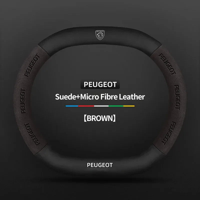 Peugeot 3008 5008 208 2008 Suede Steering Wheel Cover