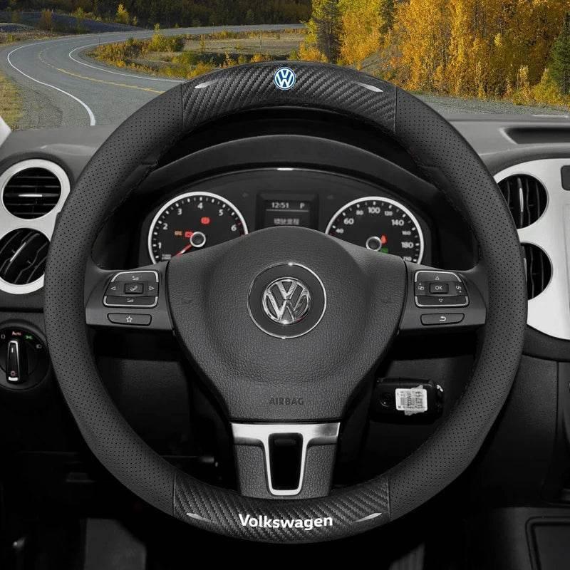 Volkswagen Suede & Carbon Fiber Steering Wheel Cover