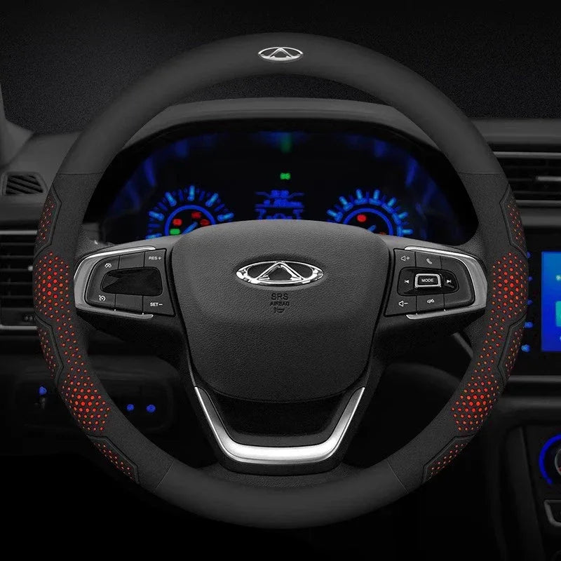 Chery Tiggo Carbon Fiber Suede Steering Wheel Cover
