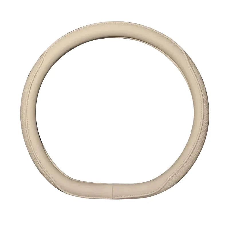 Leather Car Steering Wheel Cover – Universal Fit, 15 Inch (38 cm)