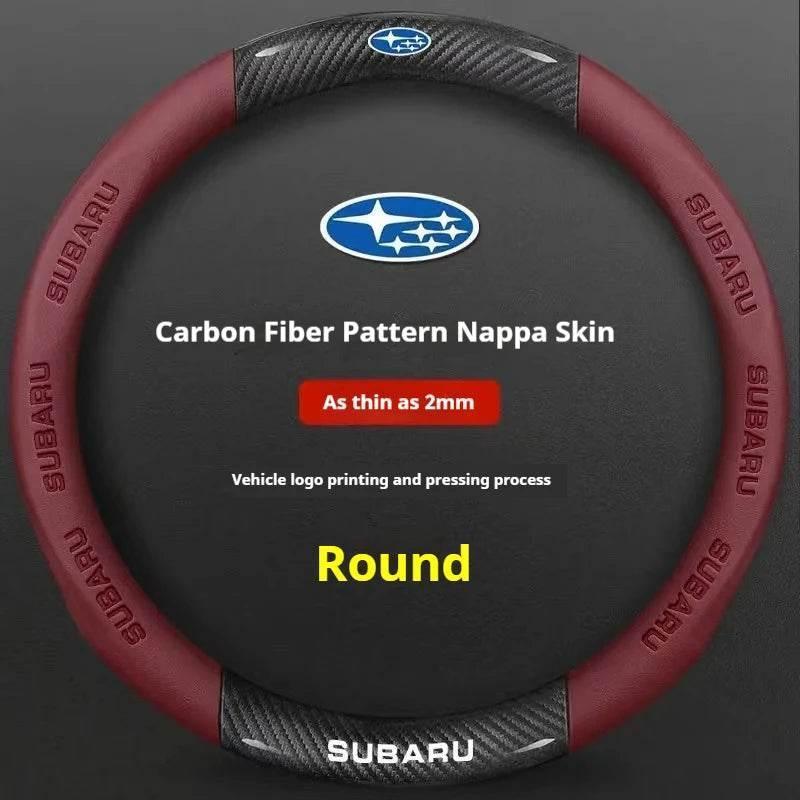 Subaru Carbon Fiber Leather Steering Wheel Cover