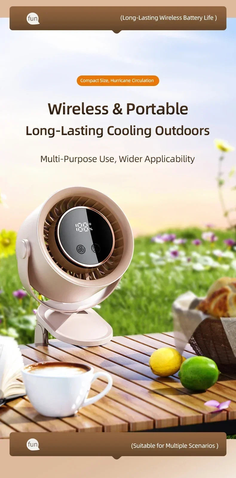 3-in-1 Multi-Functional Turbo Circulating Fan