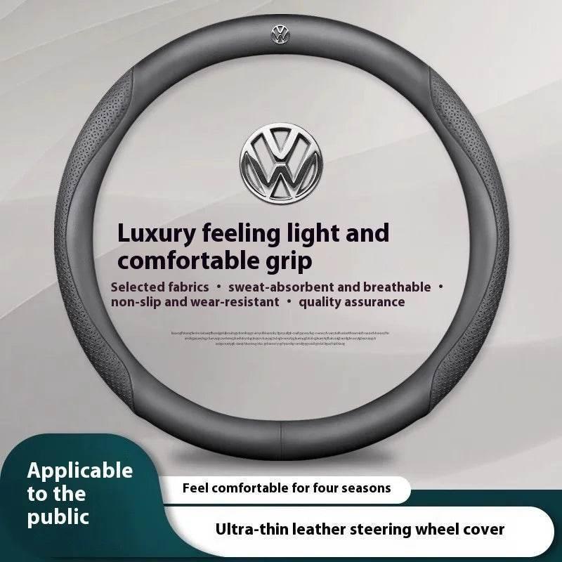 Volkswagen Carbon Fiber Leather Steering Wheel Cover