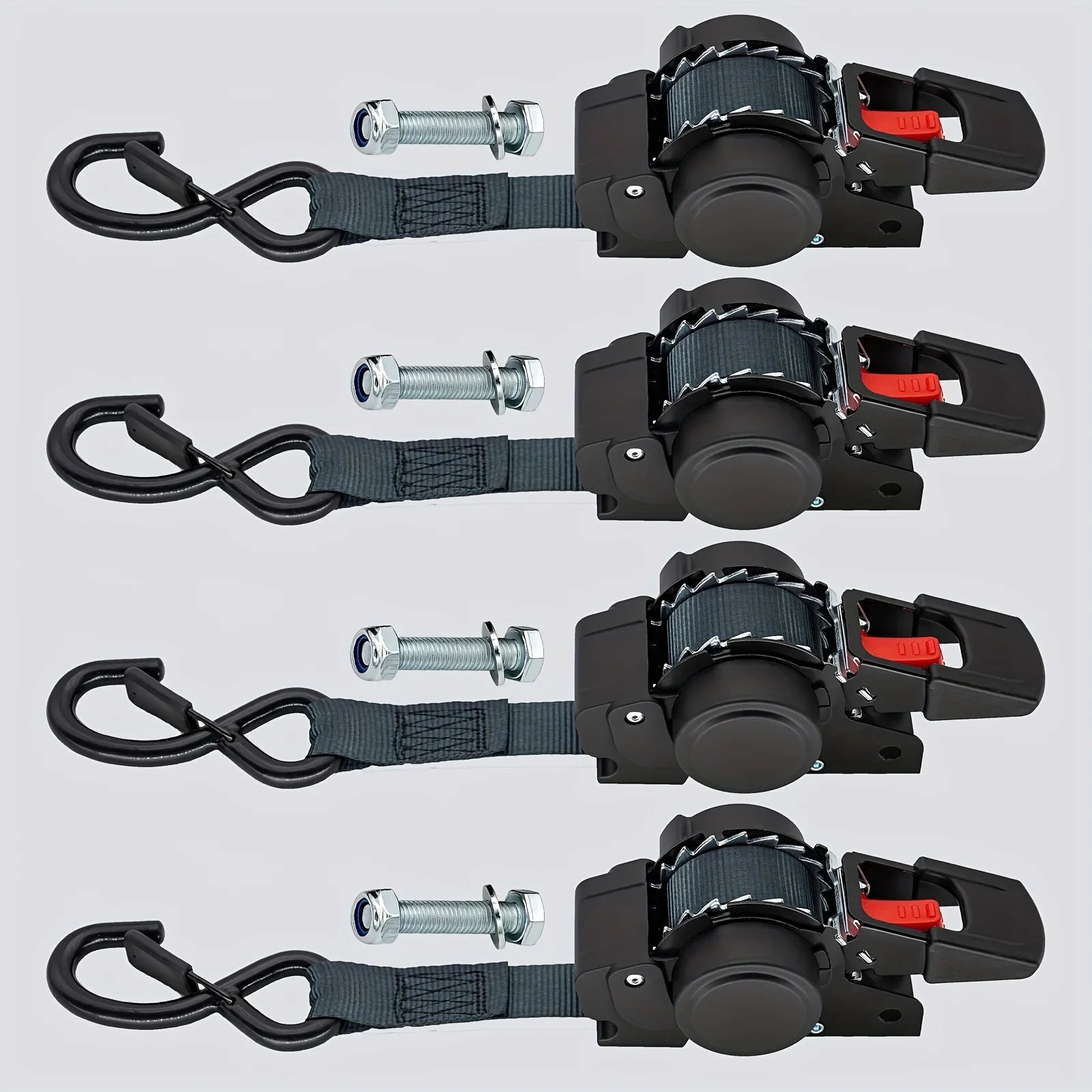 Automatic Retractable Ratchet Tie-Down Strap – Self-Tensioning Cargo & Luggage Securing Belt