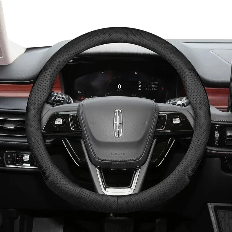 Lincoln Ultra-Thin Breathable Leather Steering Wheel Cover
