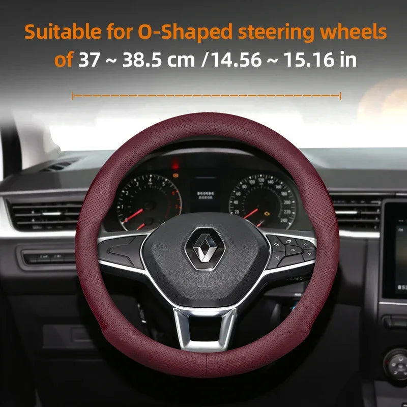 Renault Ultra-Thin Breathable Leather Steering Wheel Cover
