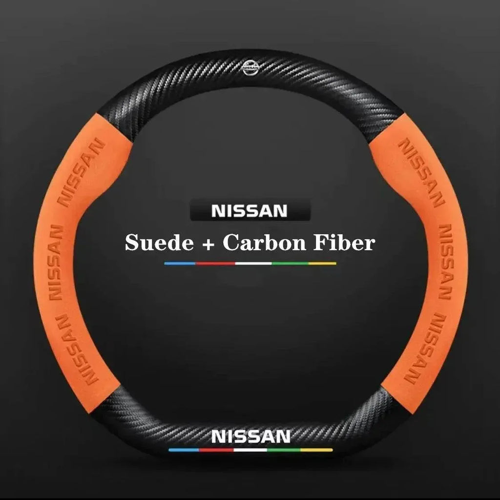 Nissan Carbon Fiber Suede Steering Wheel Cover
