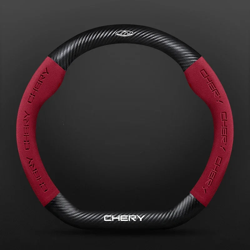 Chery Tiggo Buckskin Carbon Fiber Steering Wheel Cover