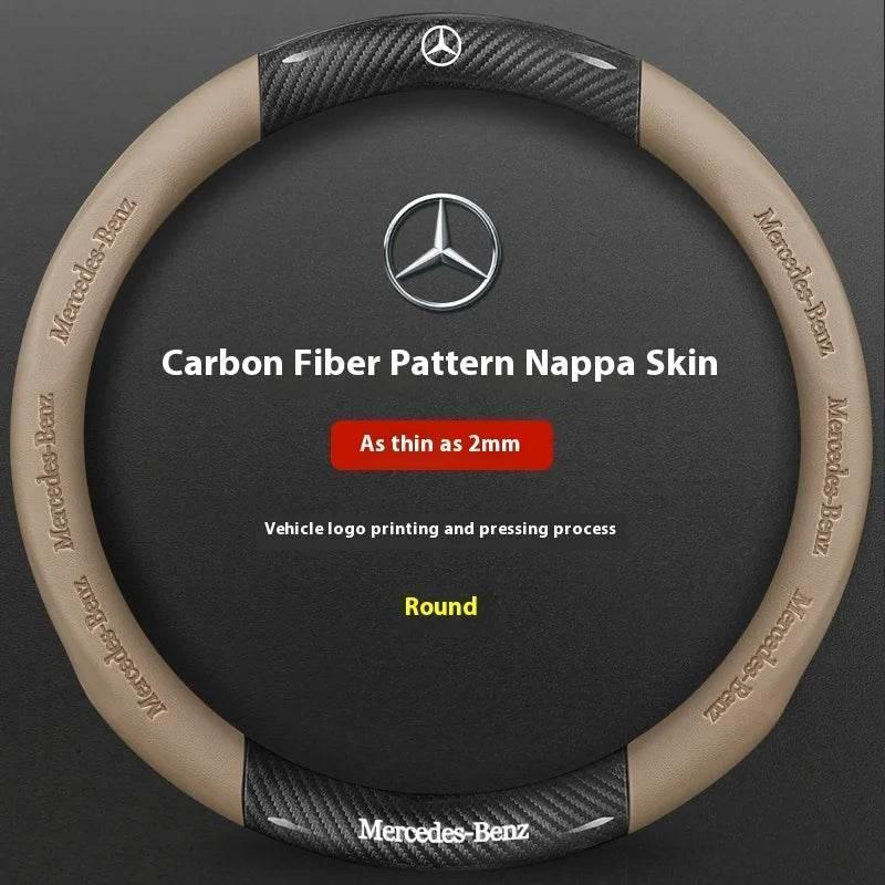 Mercedes-Benz Carbon Fiber Leather Steering Wheel Cover