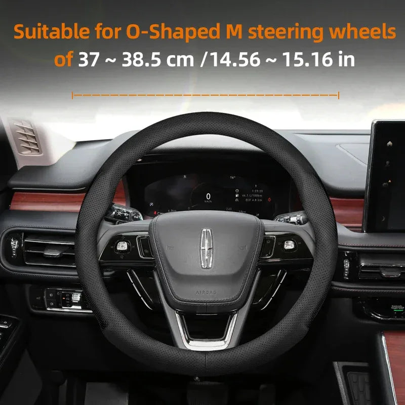 Lincoln Ultra-Thin Breathable Leather Steering Wheel Cover