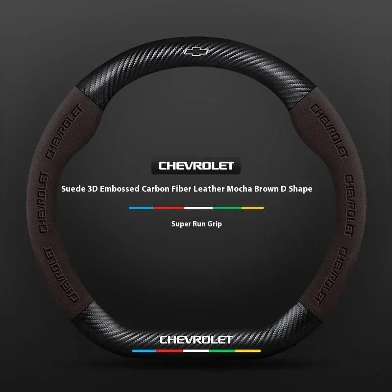 Chevrolet Suede Carbon Fiber Steering Wheel Cover