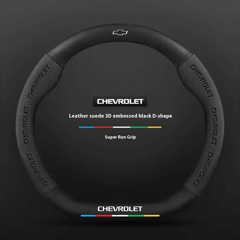 Chevrolet Suede Carbon Fiber Steering Wheel Cover