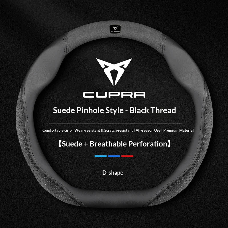 Cupra Suede & Leather Steering Wheel Cover
