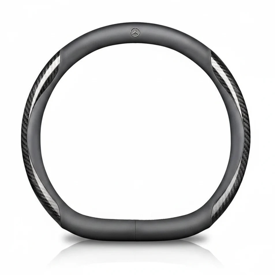 Mercedes Carbon Fiber Leather Steering Wheel Cover