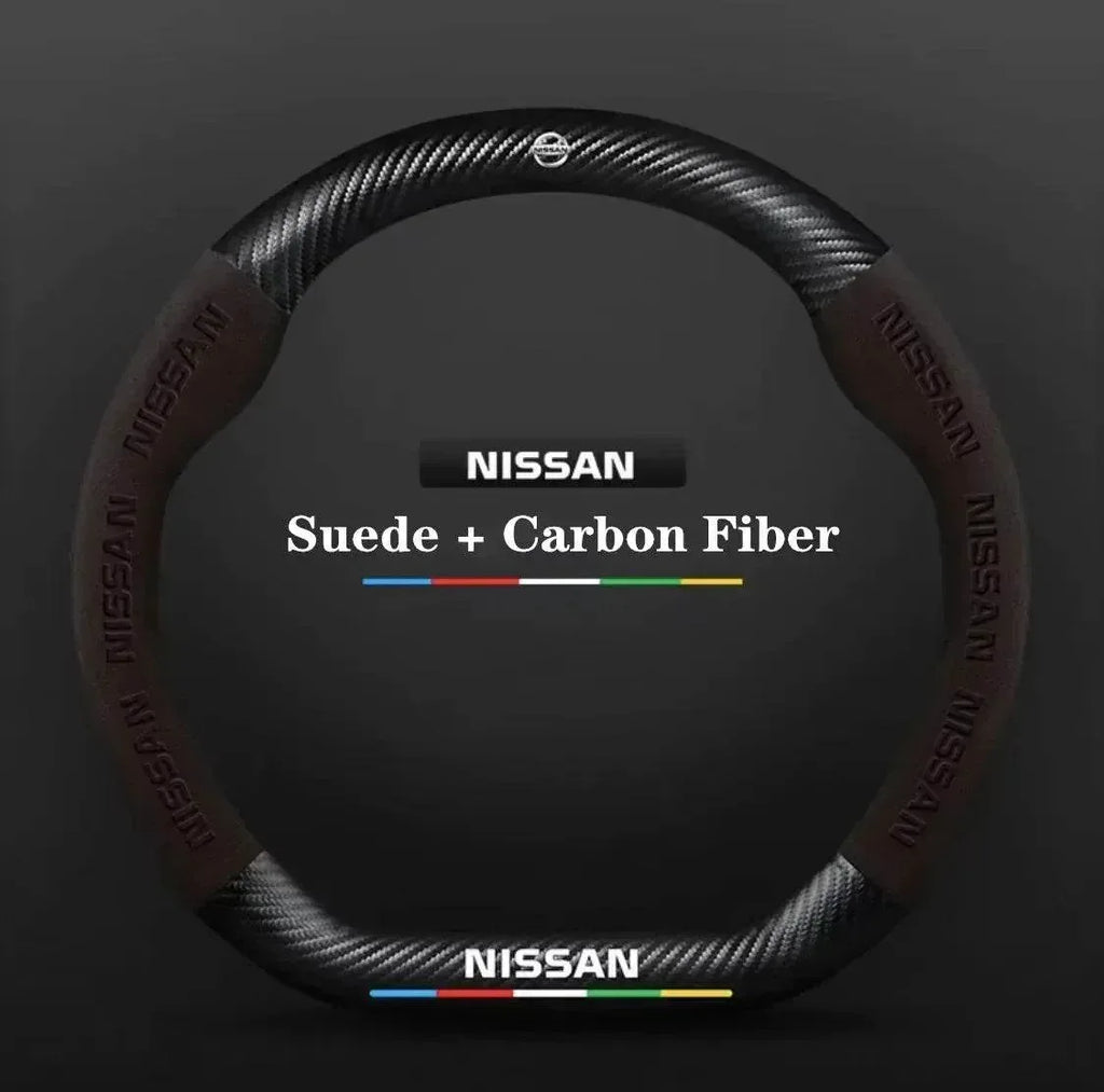 Nissan Carbon Fiber Suede Steering Wheel Cover