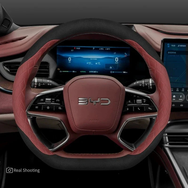 BYD Non-Slip Leather Steering Wheel Cover