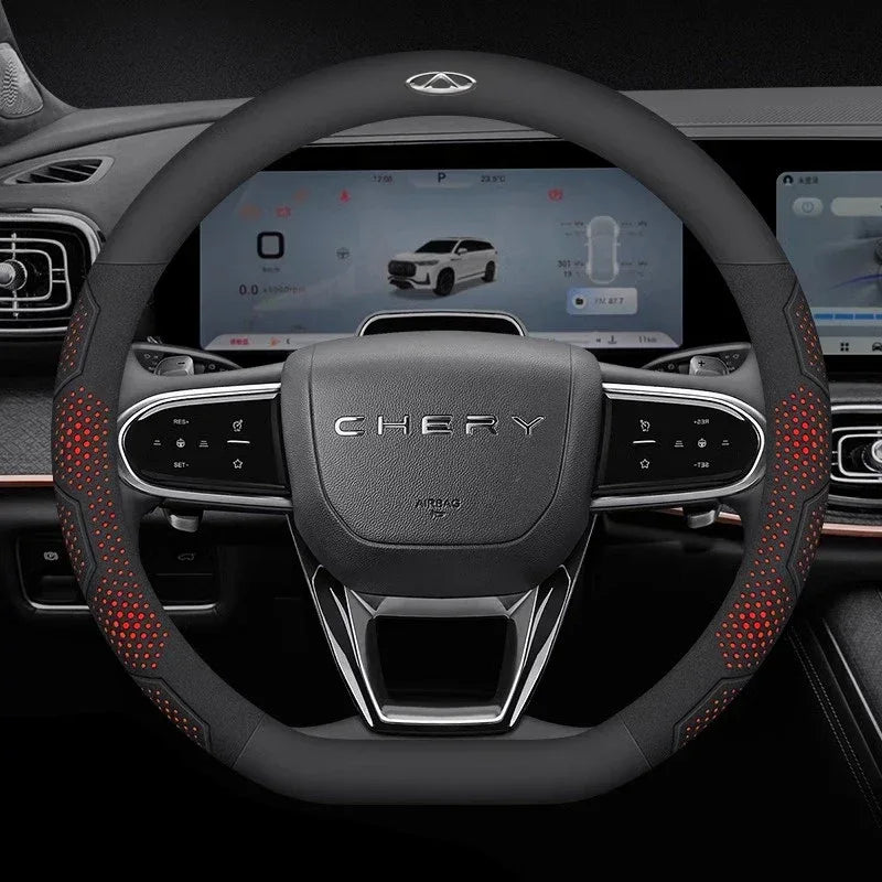 Chery Tiggo Carbon Fiber Suede Steering Wheel Cover