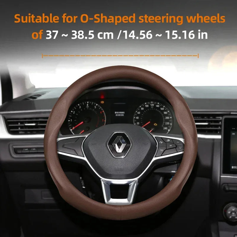 Renault Ultra-Thin Breathable Leather Steering Wheel Cover
