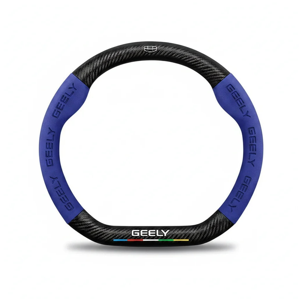 Geely Carbon Fiber Suede Steering Wheel Cover
