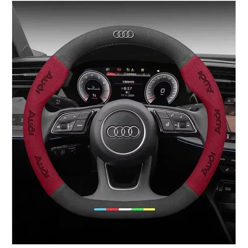 Audi Suede Anti-Slip Steering Wheel Cover