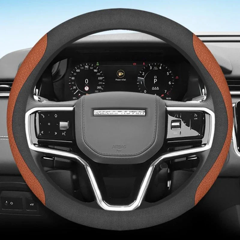 Land Rover Leather & Carbon Fiber Steering Wheel Cover