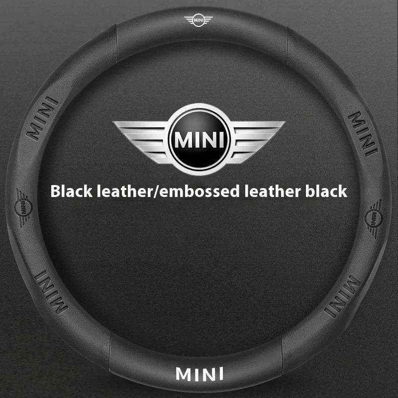MINI Cooper Carbon Fiber Leather Steering Wheel Cover