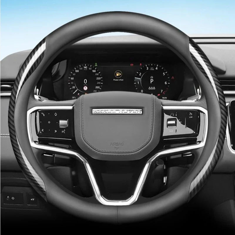 Land Rover Leather & Carbon Fiber Steering Wheel Cover