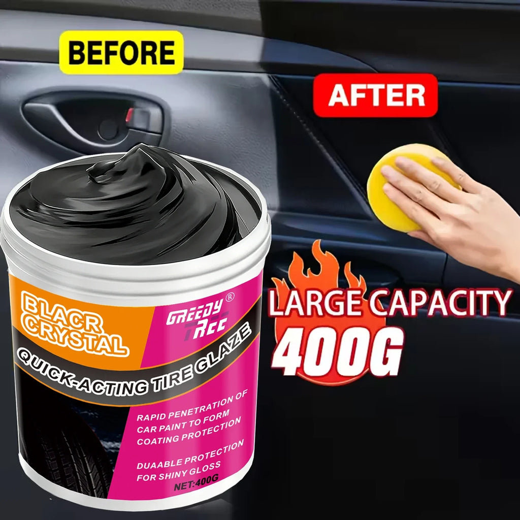All-in-One Plastic & Rubber Repair Cream – Black Restoration Polish for Trim, Tires & Interior Surfaces
