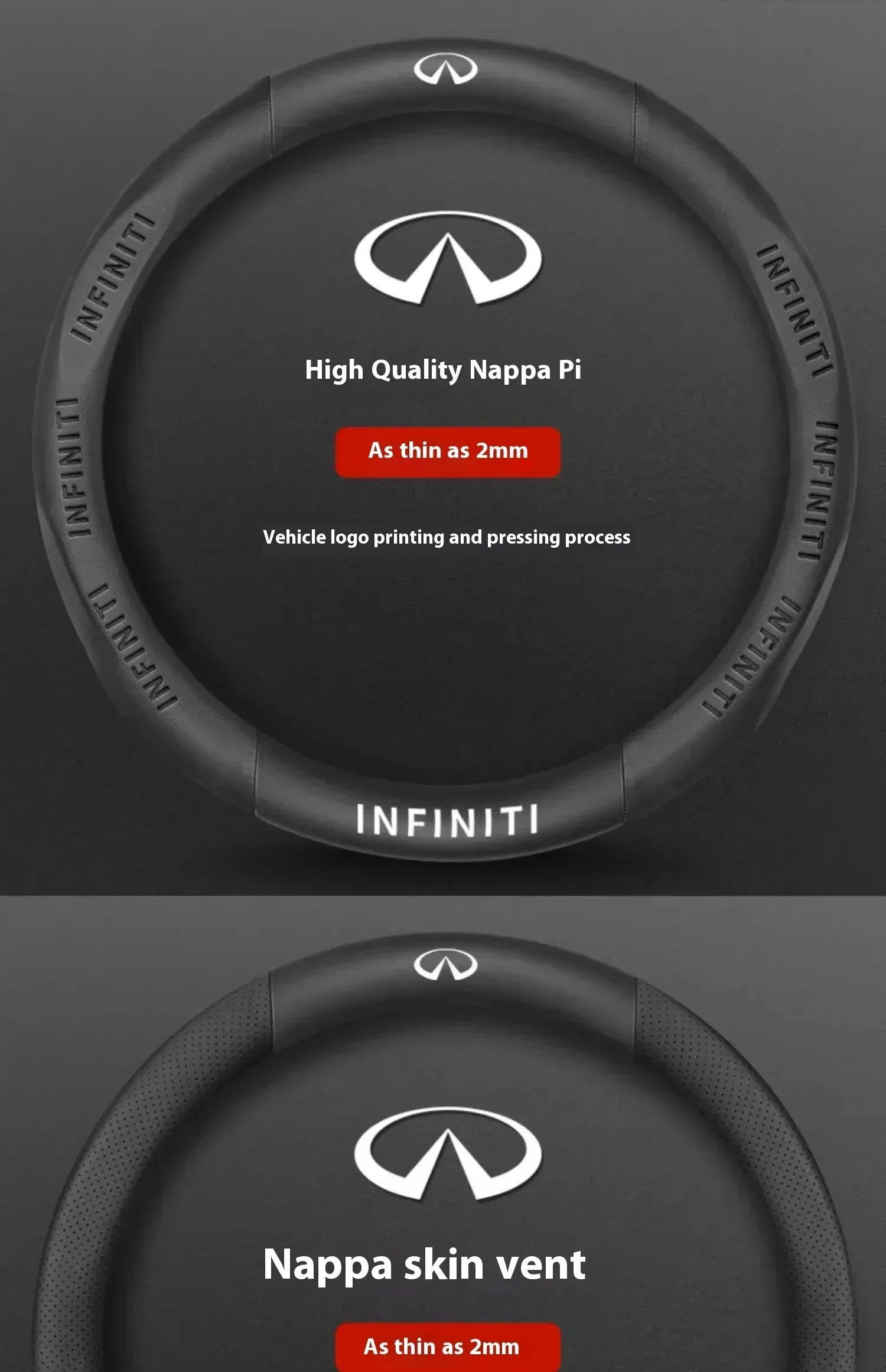Infiniti Carbon Fiber Leather Steering Wheel Cover