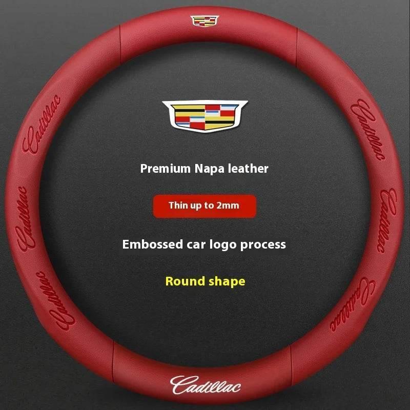Cadillac Leather & Carbon Fiber Steering Wheel Cover