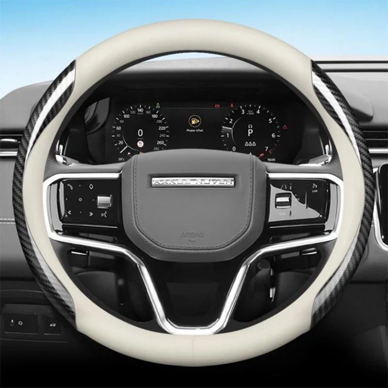 Land Rover Leather & Carbon Fiber Steering Wheel Cover