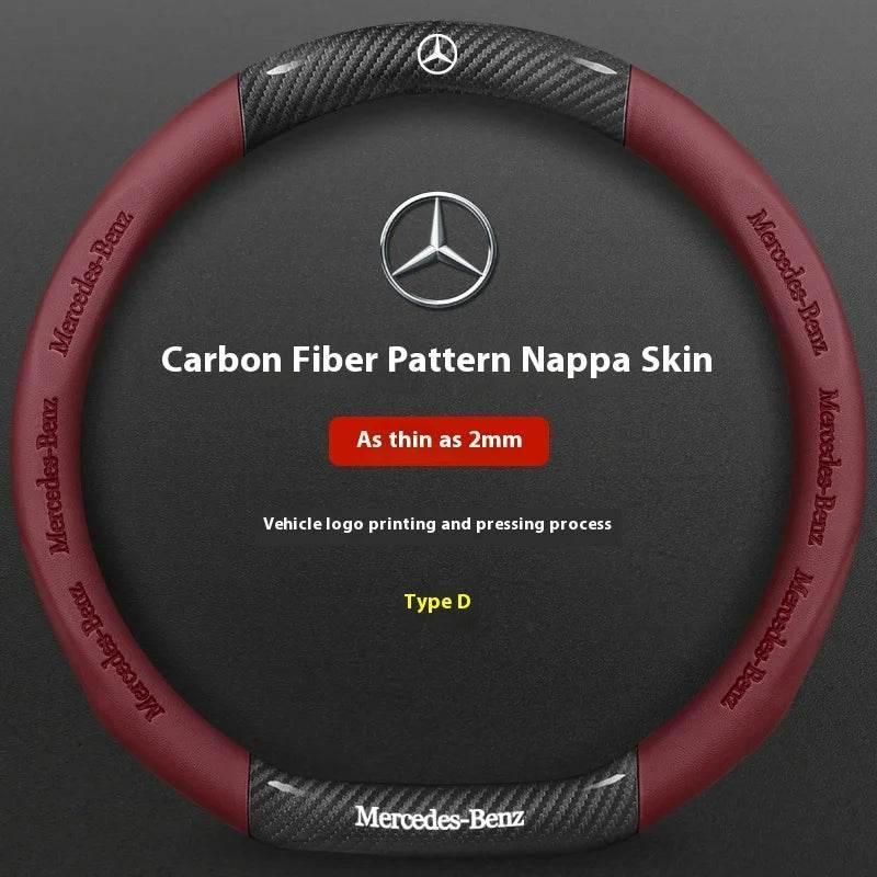 Mercedes-Benz Carbon Fiber Leather Steering Wheel Cover