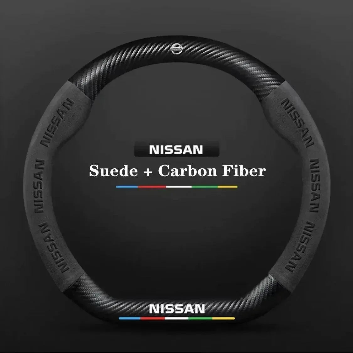 Nissan Carbon Fiber Suede Steering Wheel Cover